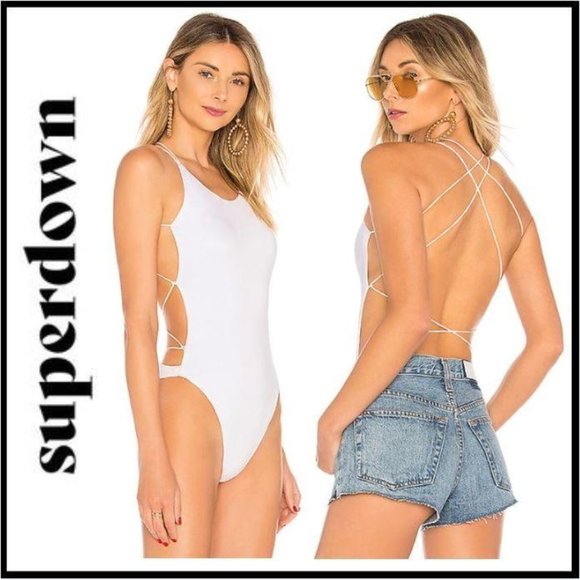 superdown Tops - NWOT Superdown Honor Strappy Bodysuit Size XS